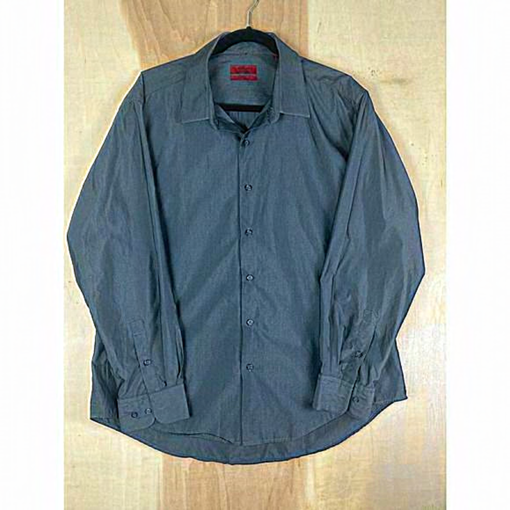 Alfani Shirt Mens XL Extra Large Button Up Long Sleeve Shiny‎